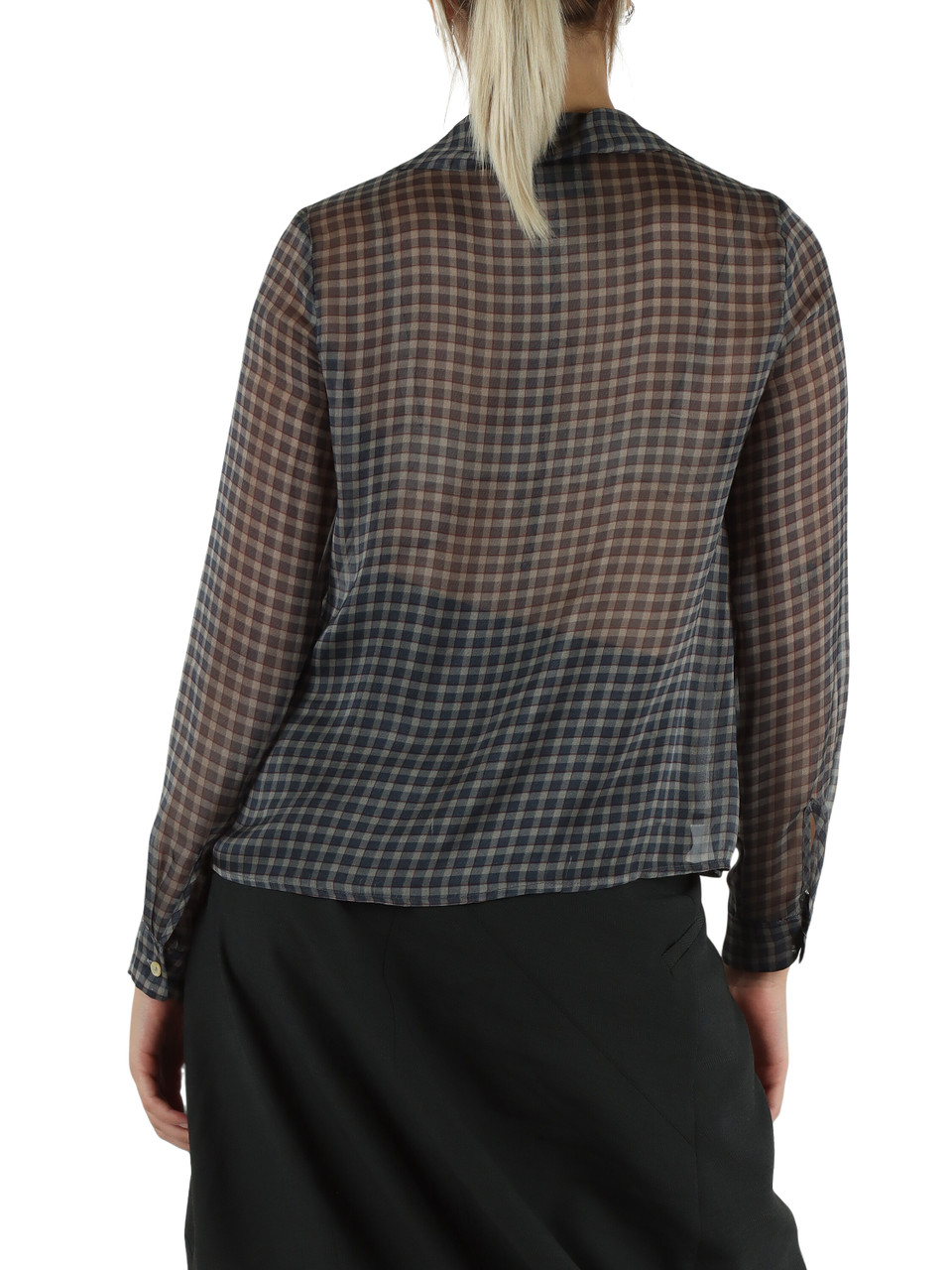 HELLBLAU | Bluse aus Seide und Viskose