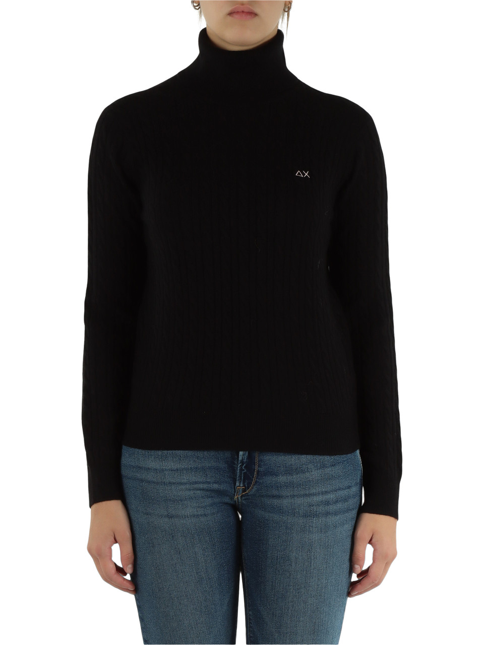 NERO | Maglia collo alto in lana merino e cashmere