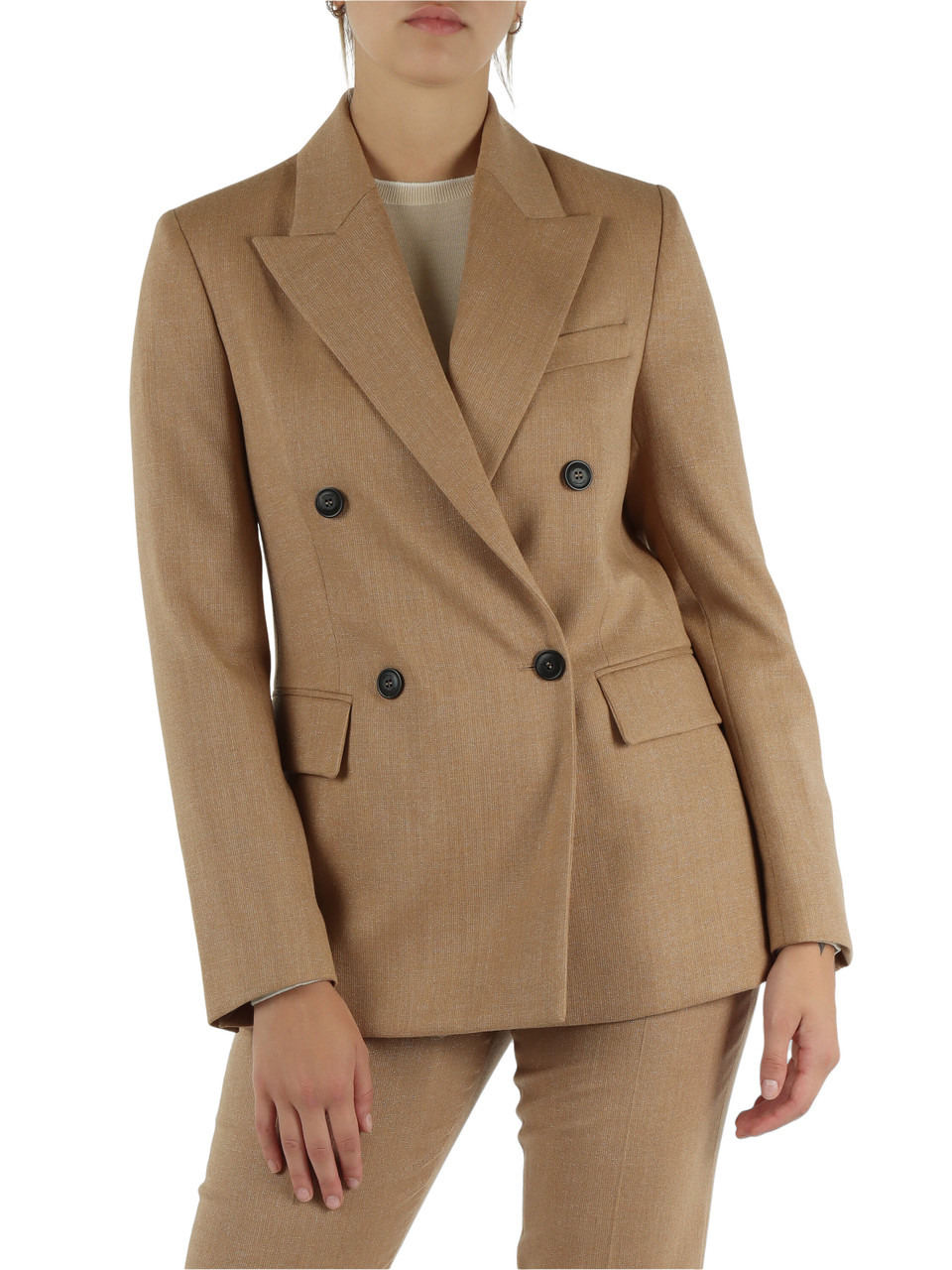 CAMMELLO | Giacca doppiopetto in lana e cotone