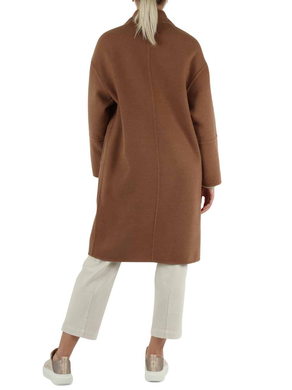 MARRONE CHIARO | Cappotto in lana con zip