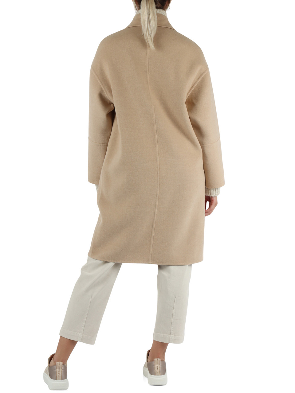 BEIGE | Cappotto in lana con zip