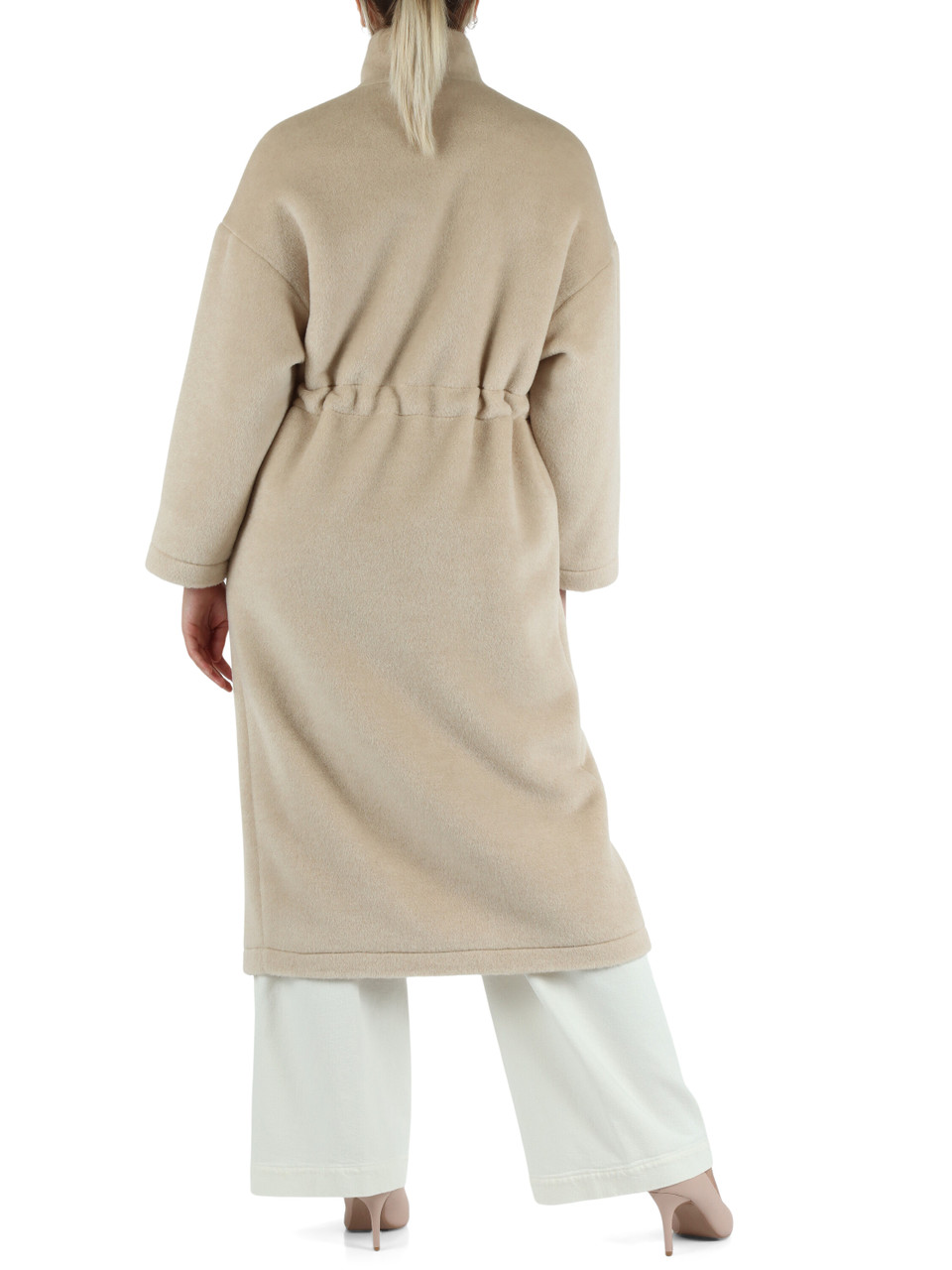 BEIGE | Cappotto in beaver di misto alpaca, cammello e cashmere