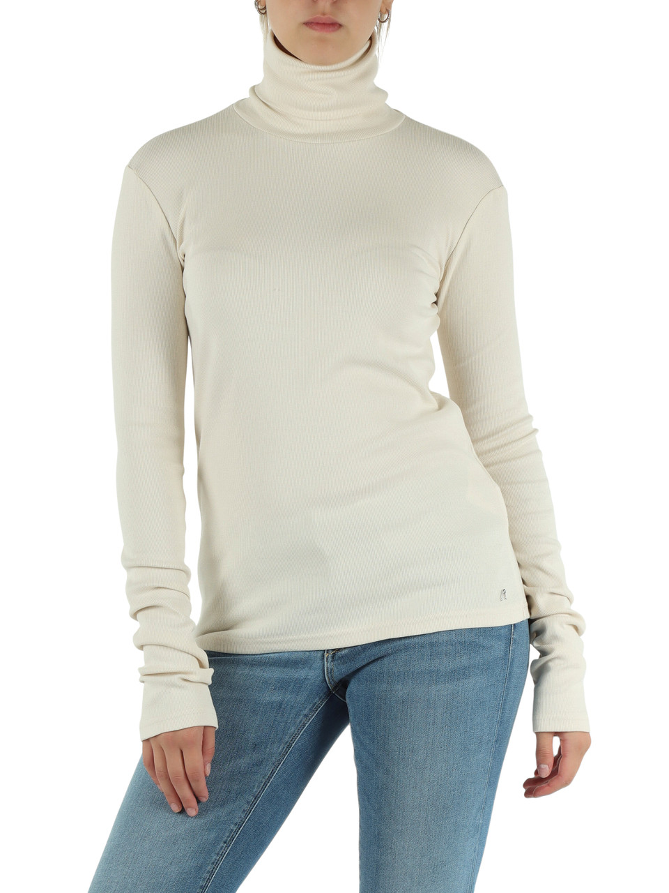 PANNA | T-shirt maniche lunghe collo alto in cotone