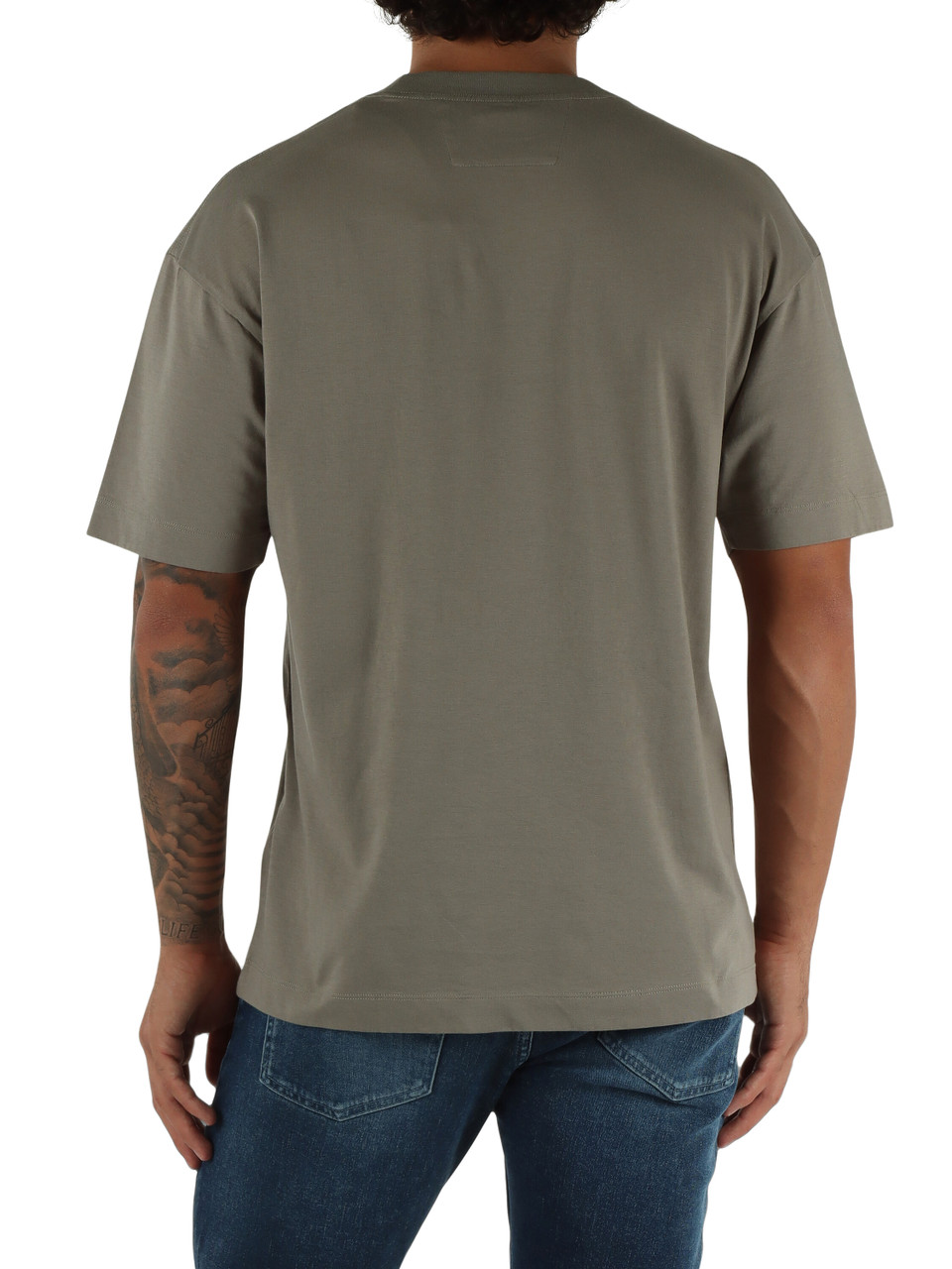 TORTORA | T-shirt in cotone con stampa logo frontale