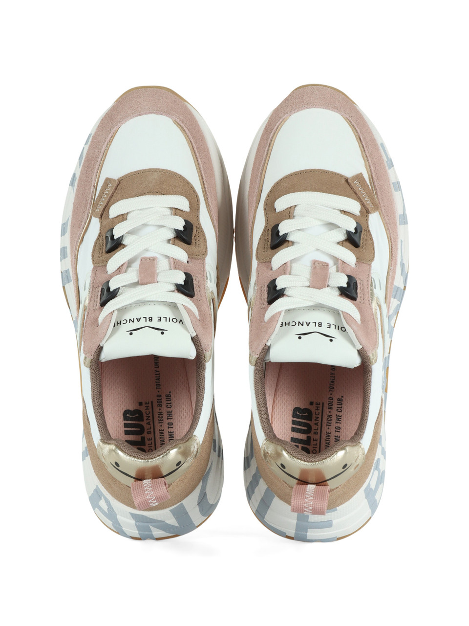 BIANCO | Sneakers in suede e tessuto tecnico CLUB 105