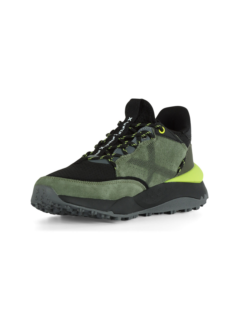 VERDE | Sneakers in pelle e tessuto DORO 63