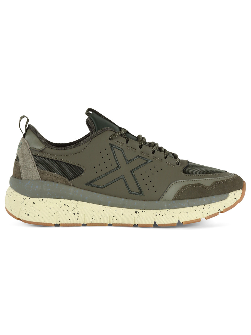 VERDE MILITARE | Sneakers in tessuto ed ecopelle KAVA 25