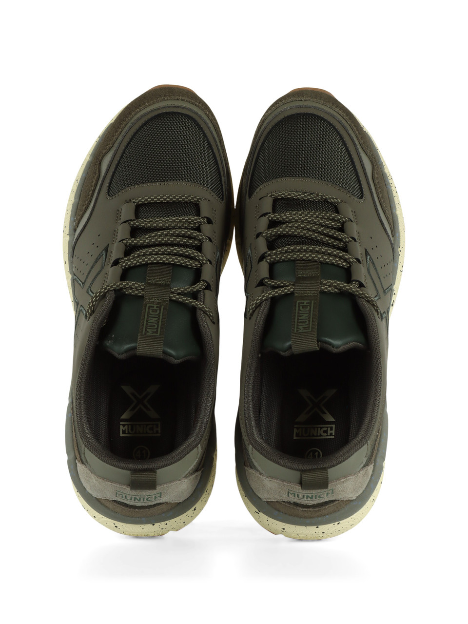 VERDE MILITARE | Sneakers in tessuto ed ecopelle KAVA 25