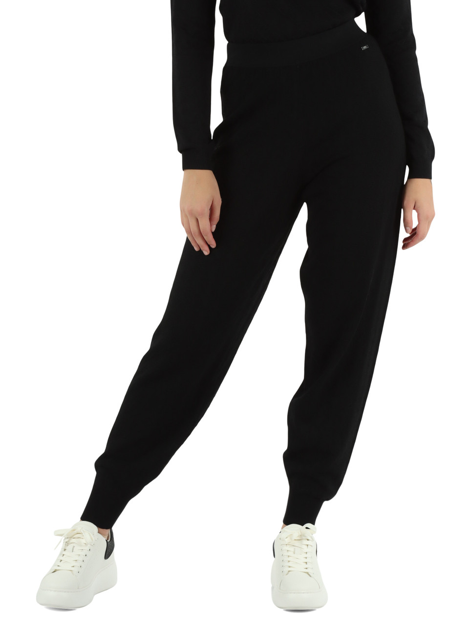 NERO | Pantalone in ecoviscosa con motivo logo