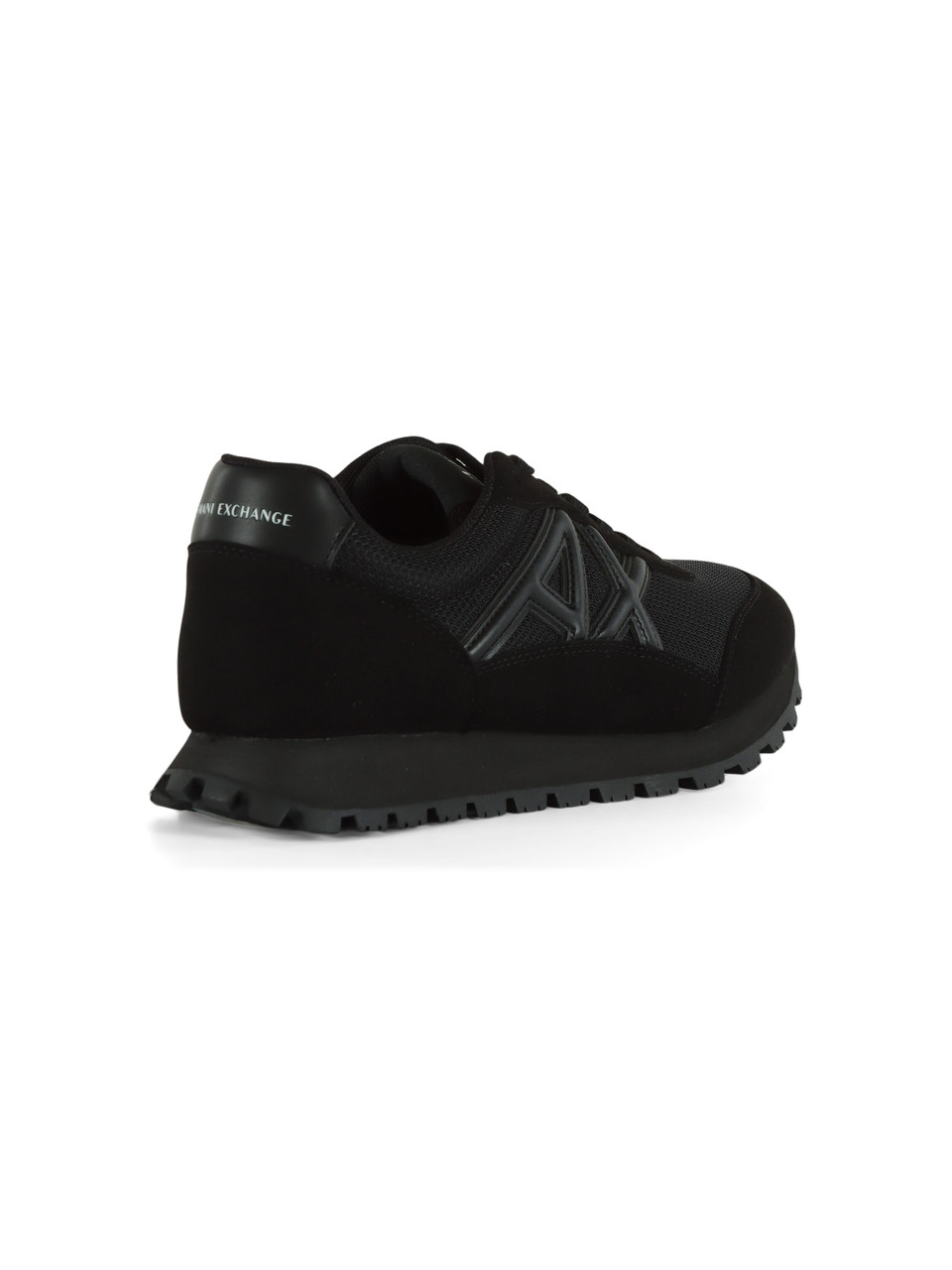 NERO | Sneakers in tessuto ed ecopelle con patch logo