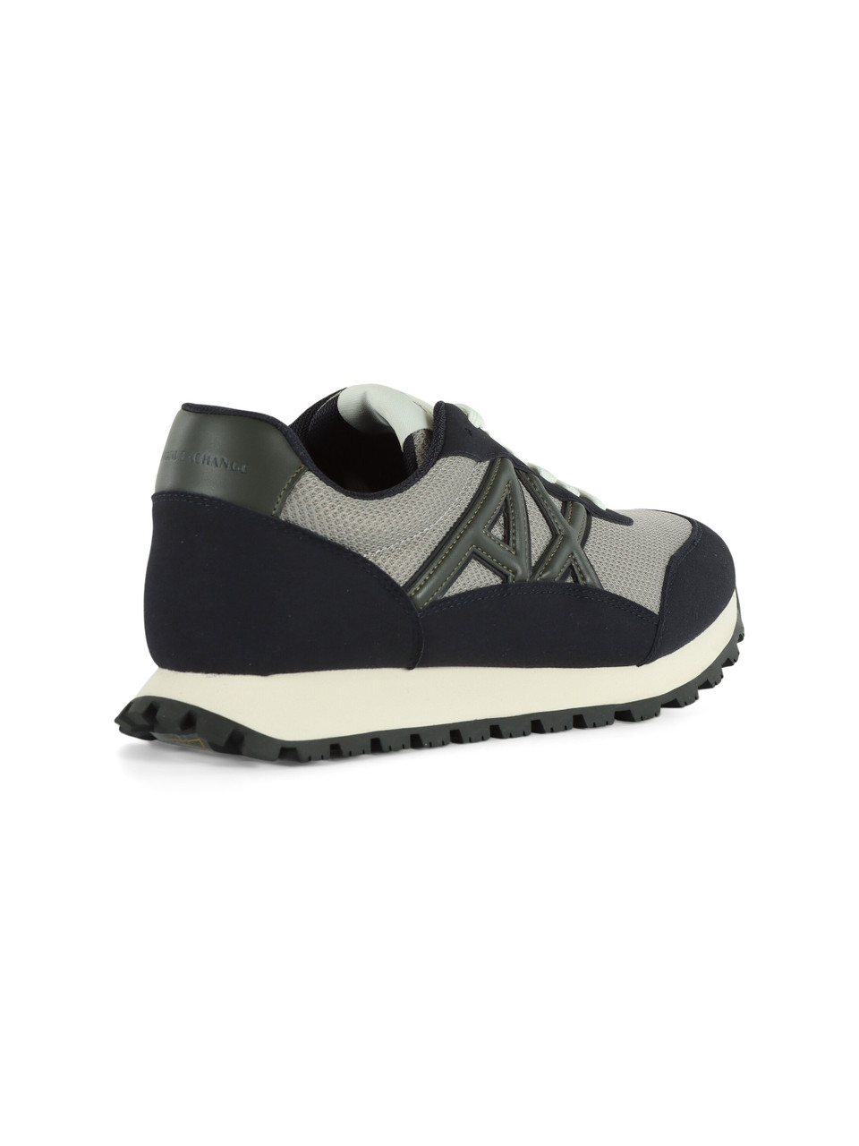 GRIGIO | Sneakers in tessuto ed ecopelle con patch logo