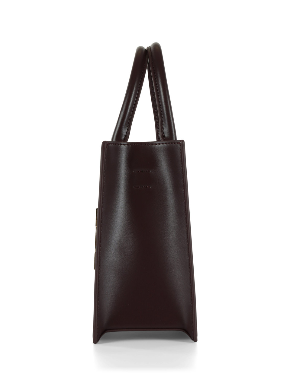 MERLOT | Borsa tote piccola in pelle sintetica con logo frontale