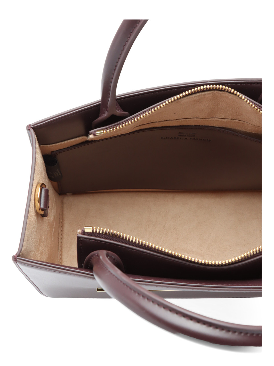 MERLOT | Borsa tote piccola in pelle sintetica con logo frontale