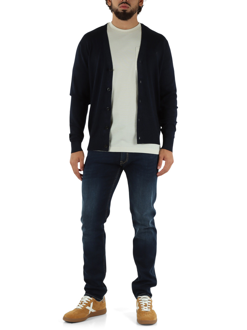 BEIGE | T-shirt in cotone con taschino frontale