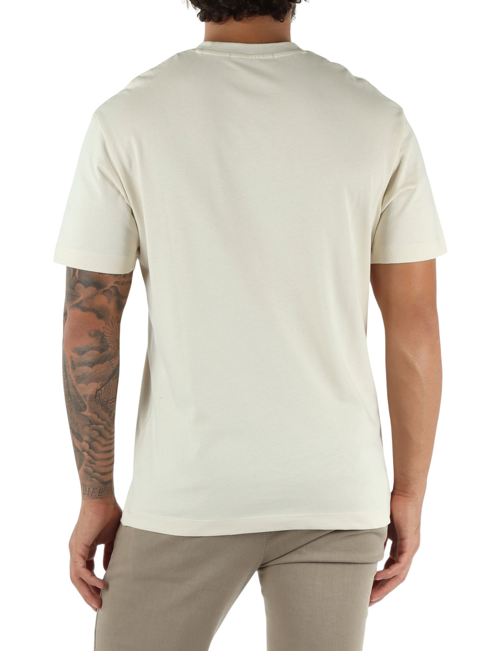 CREMA | T-shirt in cotone con stampa frontale