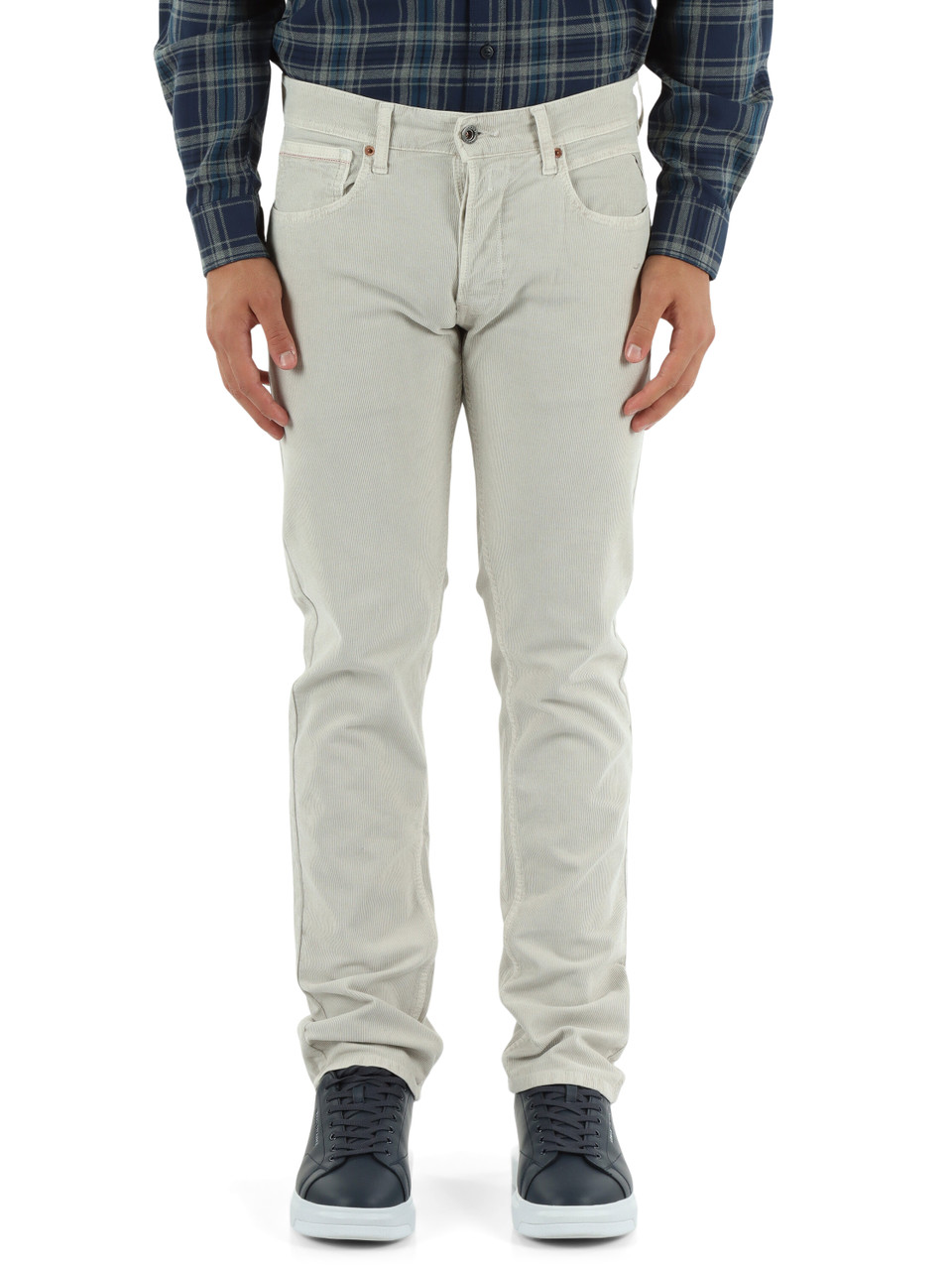 BEIGE | Pantaloni in velluto a costine GROVER Straight fit