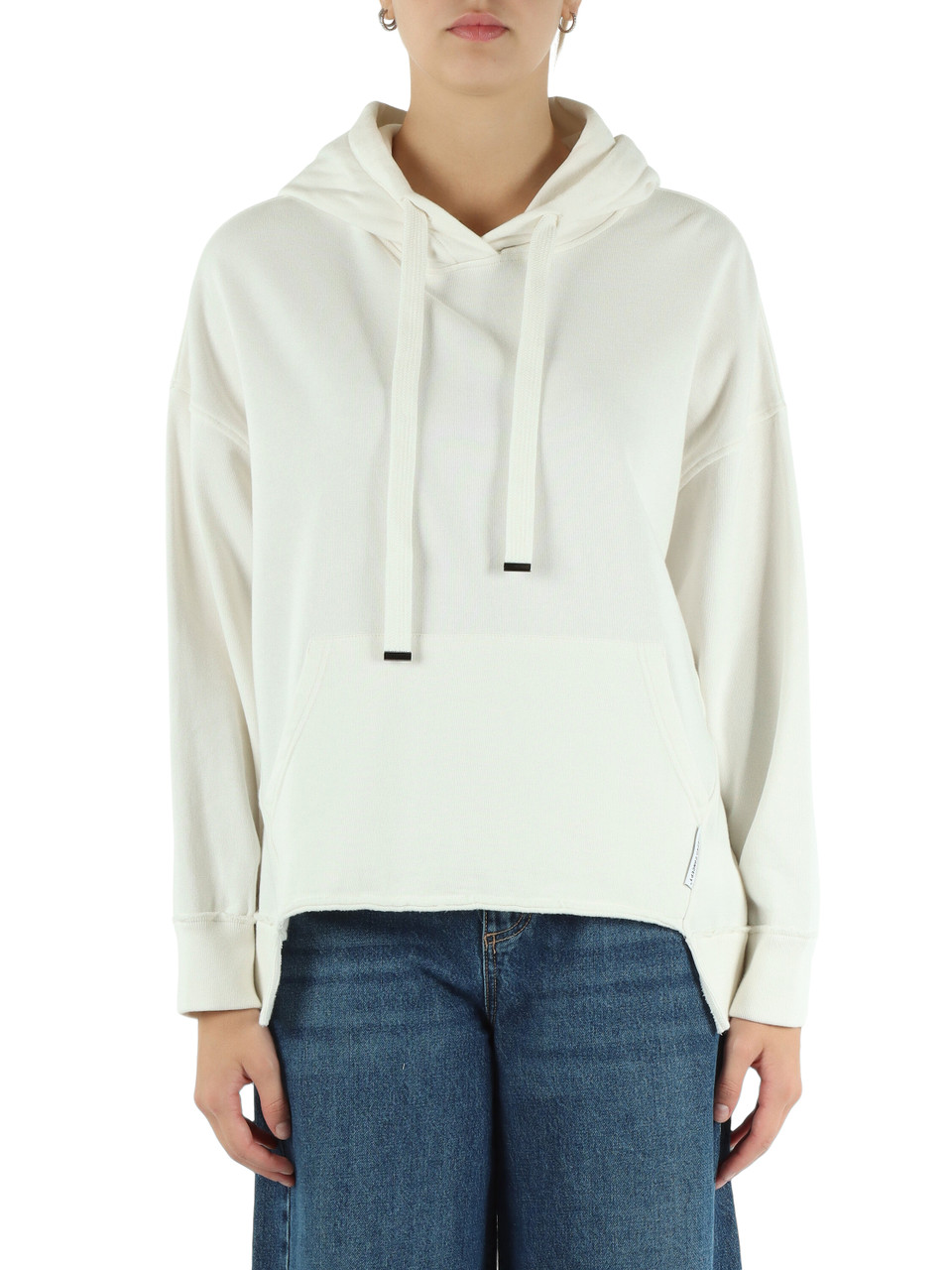 OFF WHITE | Felpa con cappuccio con stampa logo posteriore