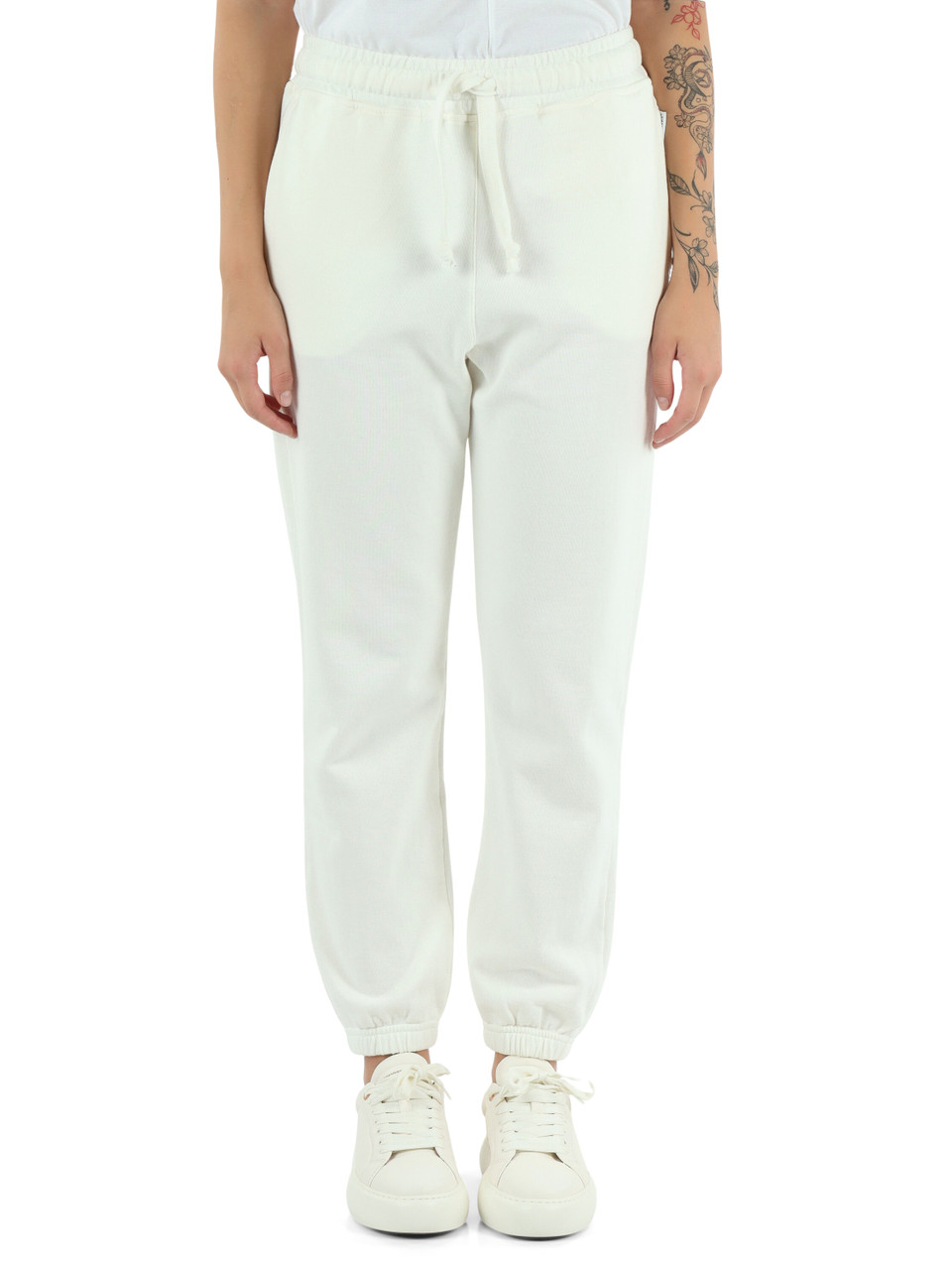 OFF WHITE | Pantaloni sportivi effetto slavato in cotone garzato