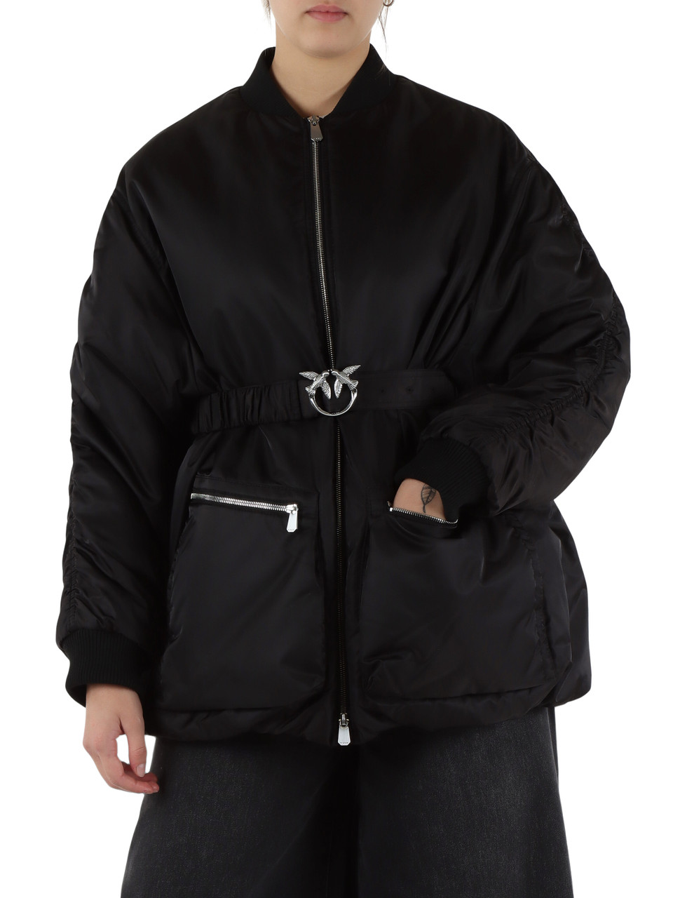 NERO | Giubbotto bomber imbottito BACON con cintura