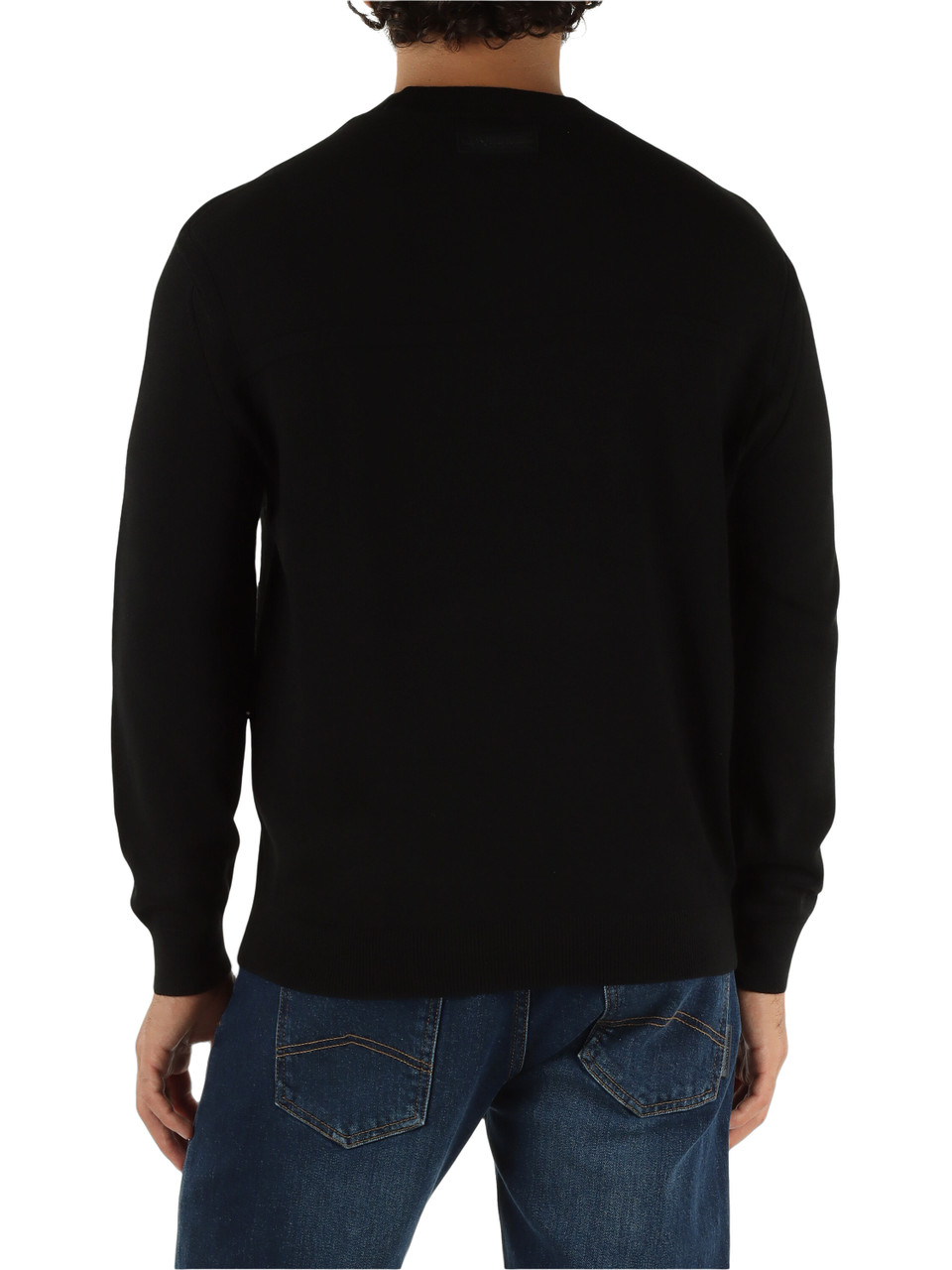 NERO | Maglia girocollo in misto lana vergine