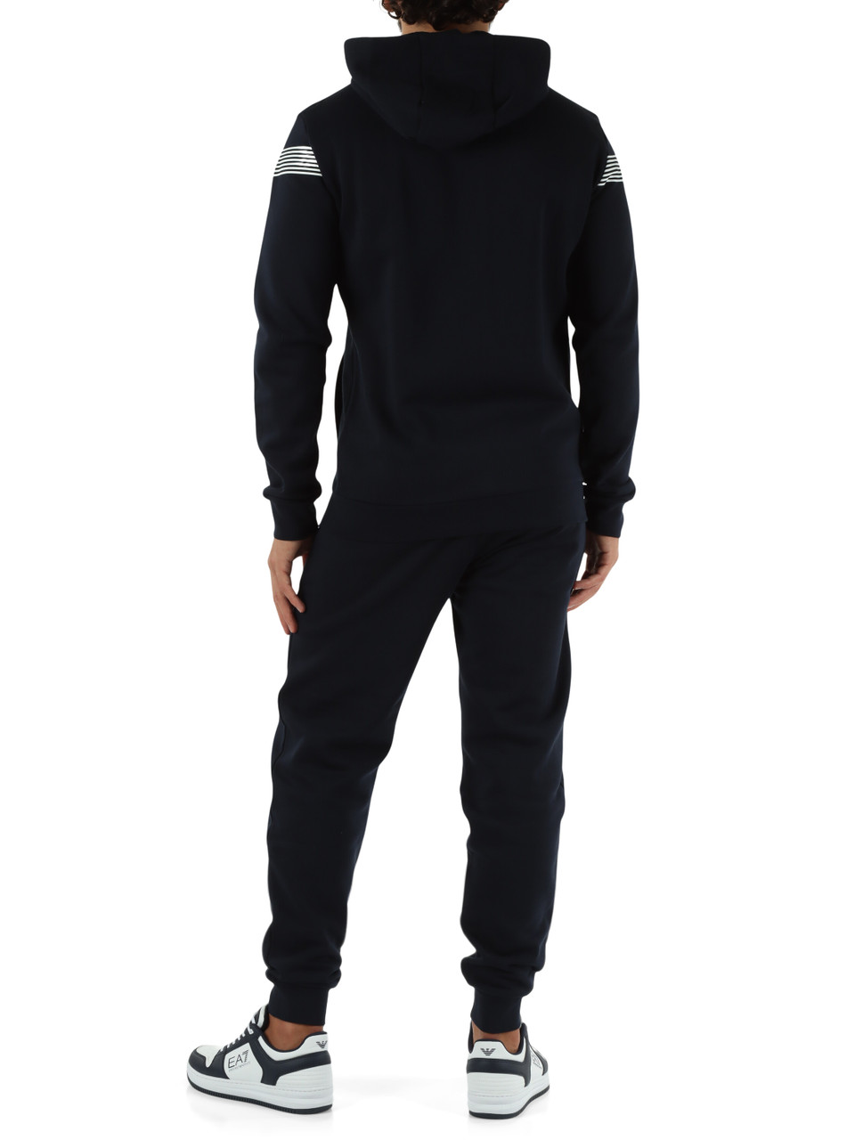 Dunkelblau | Slim Fit Trainingsanzug bestehend aus Kapuzenpullover und Hose