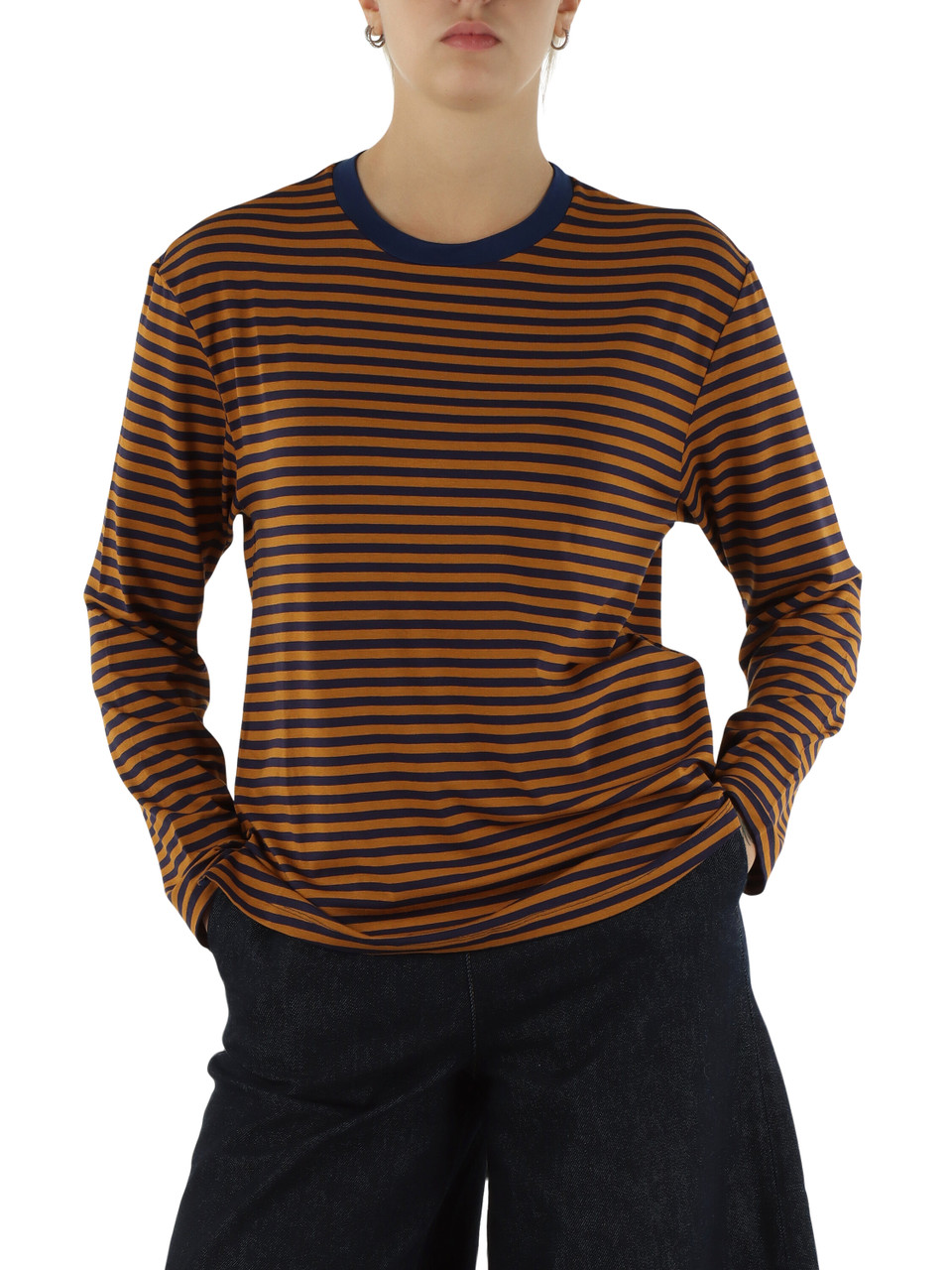 BLU | T-shirt manica lunga in viscosa stretch