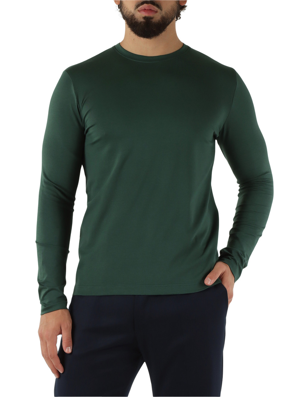 VERDE | T-shirt in cotone stretch RINOLUNGA