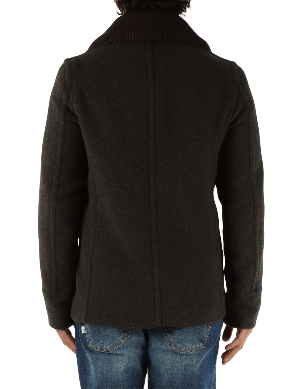 MARRONE | Caban in misto lana e cashmere