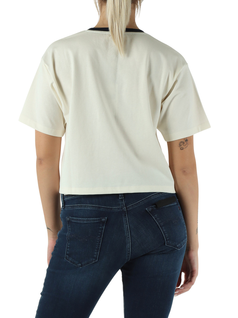 PANNA | T-shirt cropped in cotone con scritta logo PANNA | T-shirt cropped in cotone con scritta logo