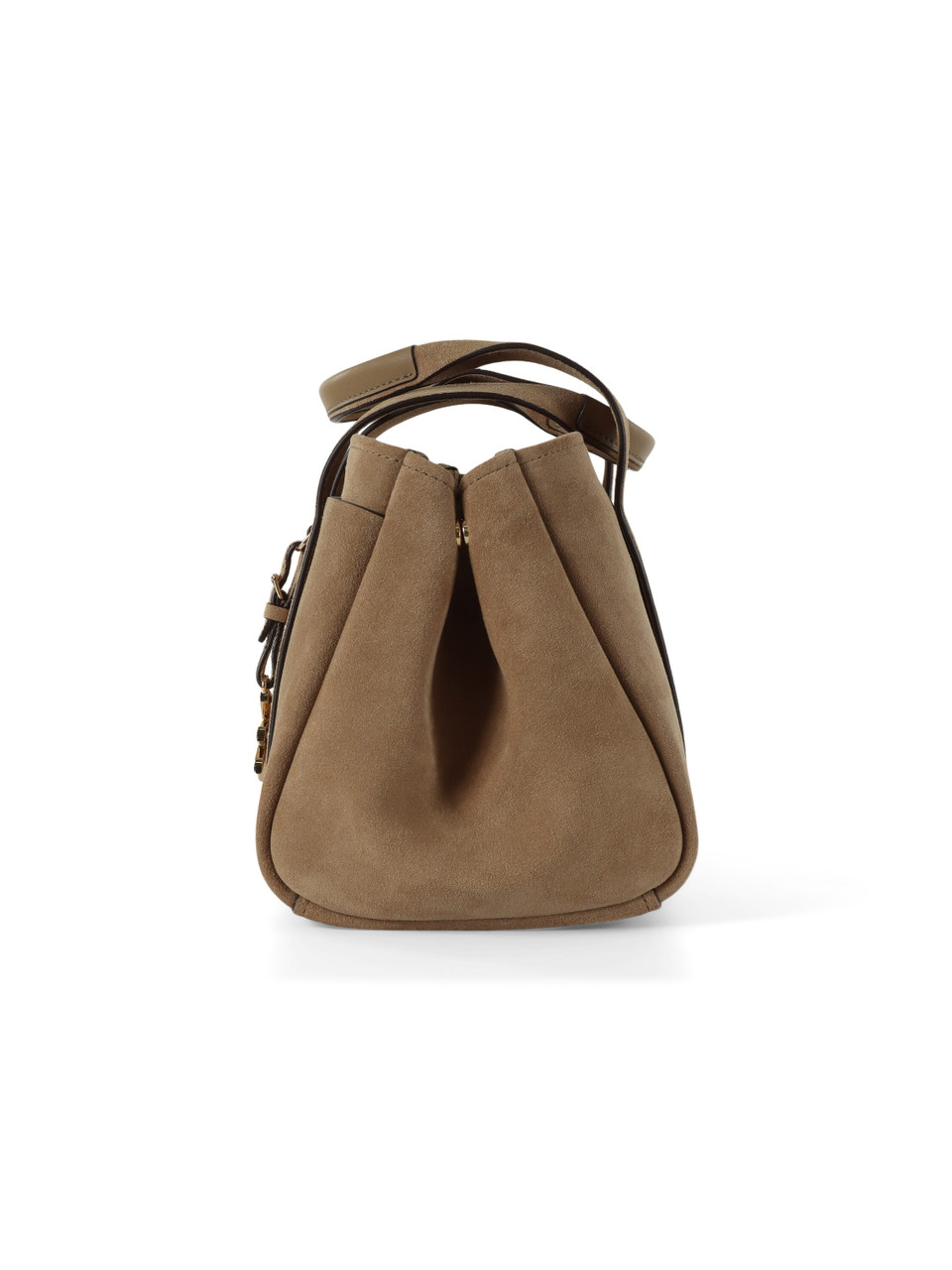 BEIGE | Borsa a mano in suede ROMEE Small