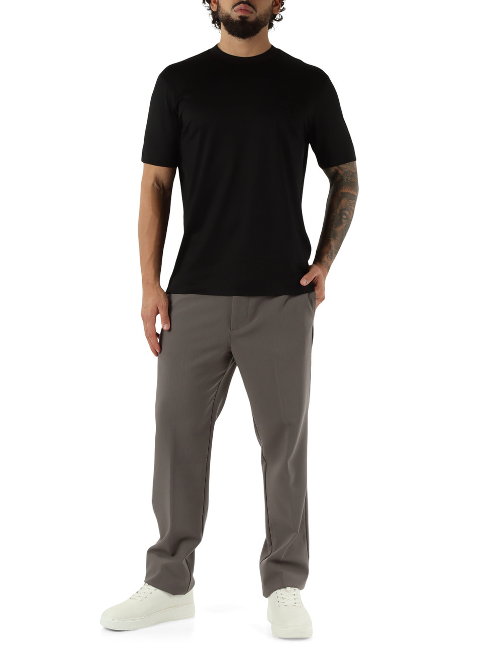 NERO | T-shirt regular fit in cotone e lyocell NERO | T-shirt regular fit in cotone e lyocell