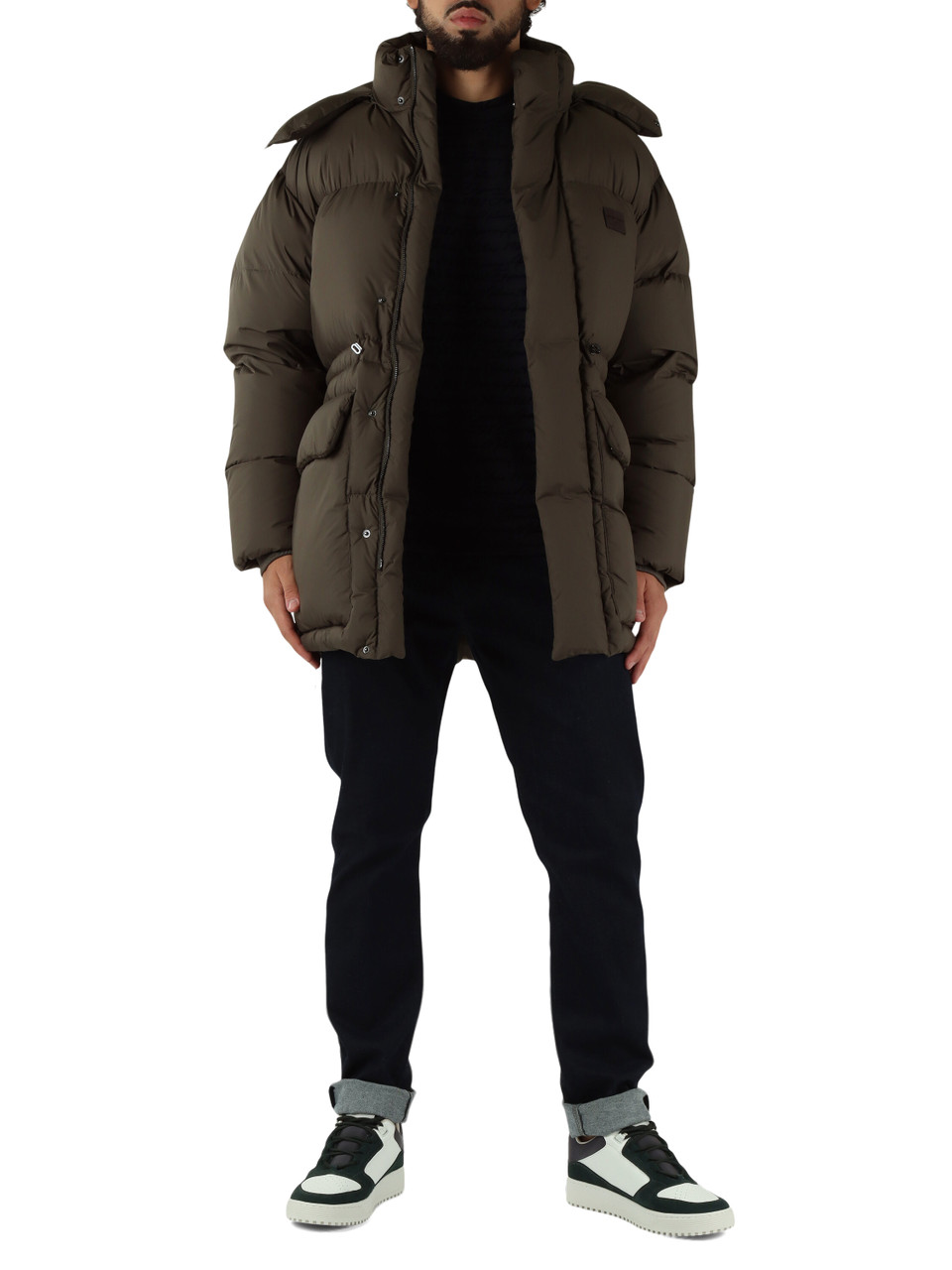 NERO | Felpa in misto cotone con scritte logo flock NERO | Felpa in misto cotone con scritte logo flock