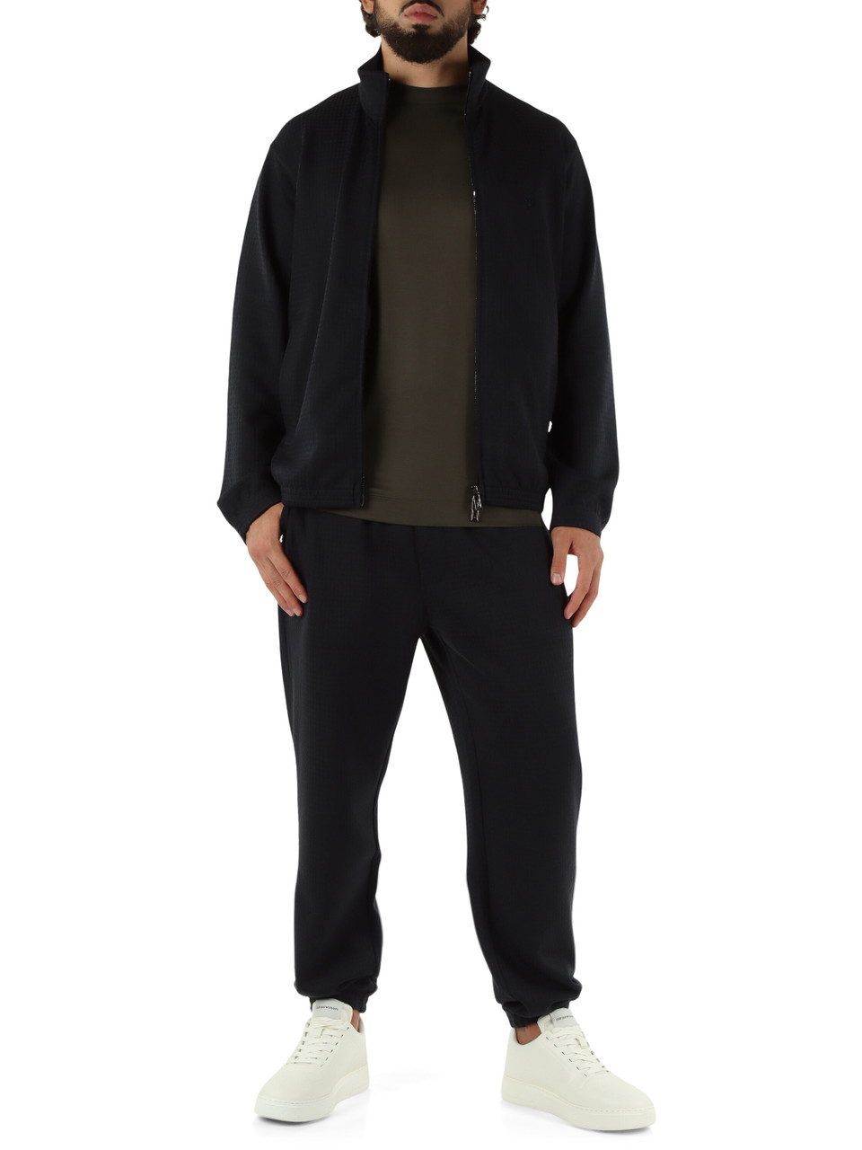 BLU SCURO | Felpa con zip in misto cotone e lyocell BLU SCURO | Felpa con zip in misto cotone e lyocell