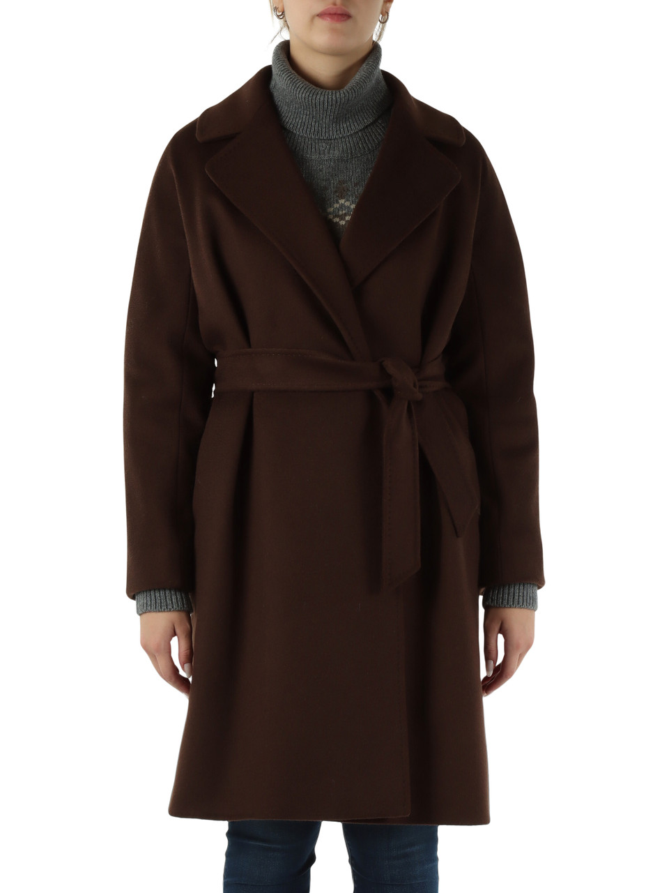 MARRONE | WEEKEND: Cappotto in lana vergine CORTE