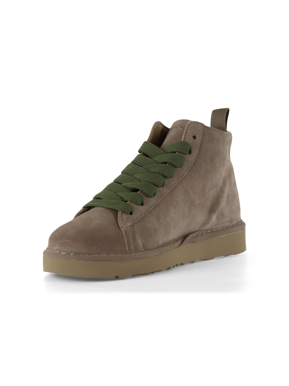 BEIGE | Schnürstiefeletten P001 aus Veloursleder