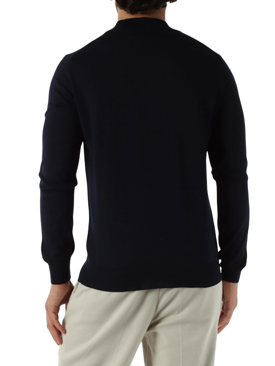 BLU SCURO | Maglia collo a lupetto in lana merino BLU SCURO | Maglia collo a lupetto in lana merino