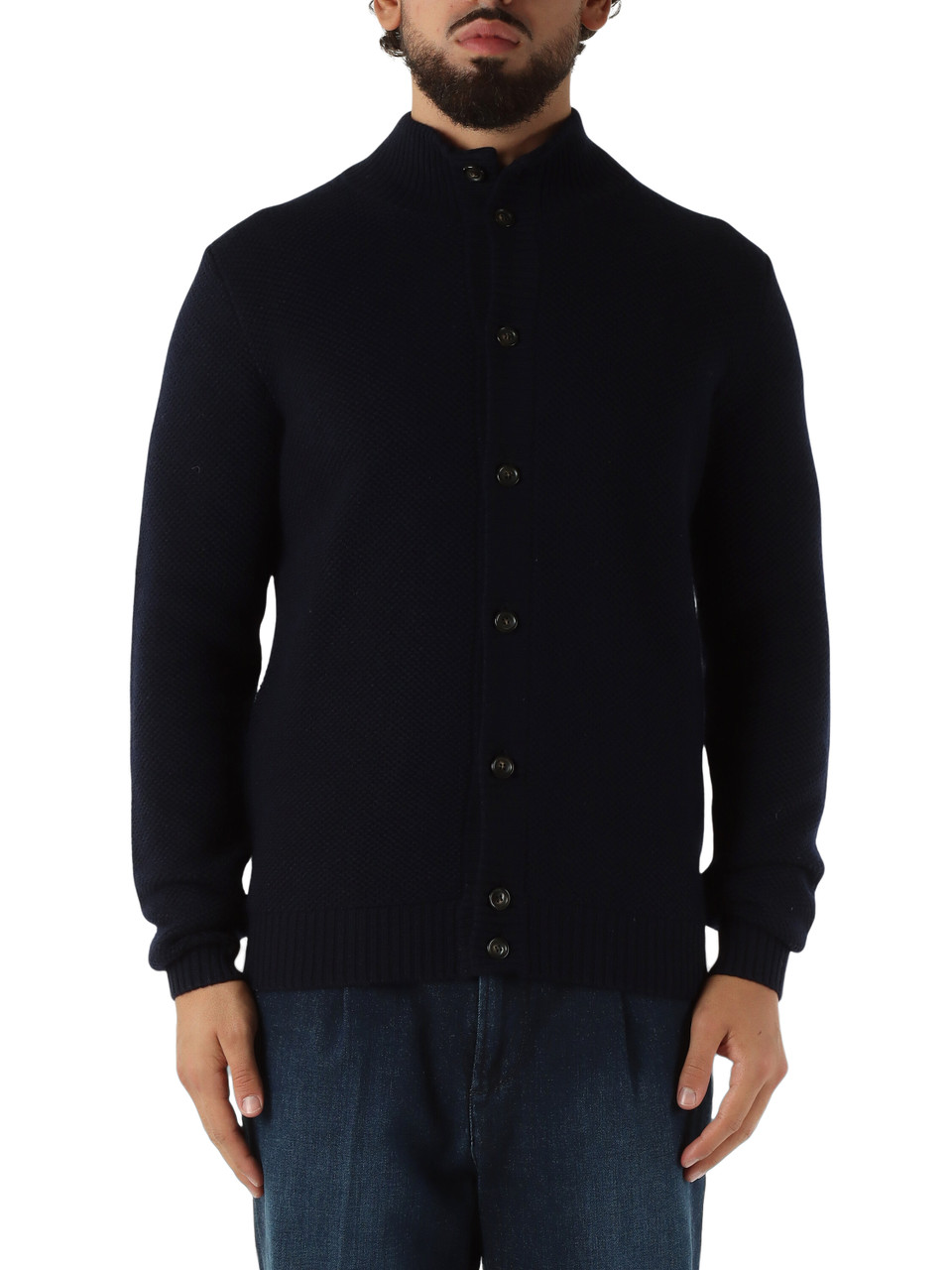 BLU SCURO | Cardigan in lana, seta e cashmere BLU SCURO | Cardigan in lana, seta e cashmere