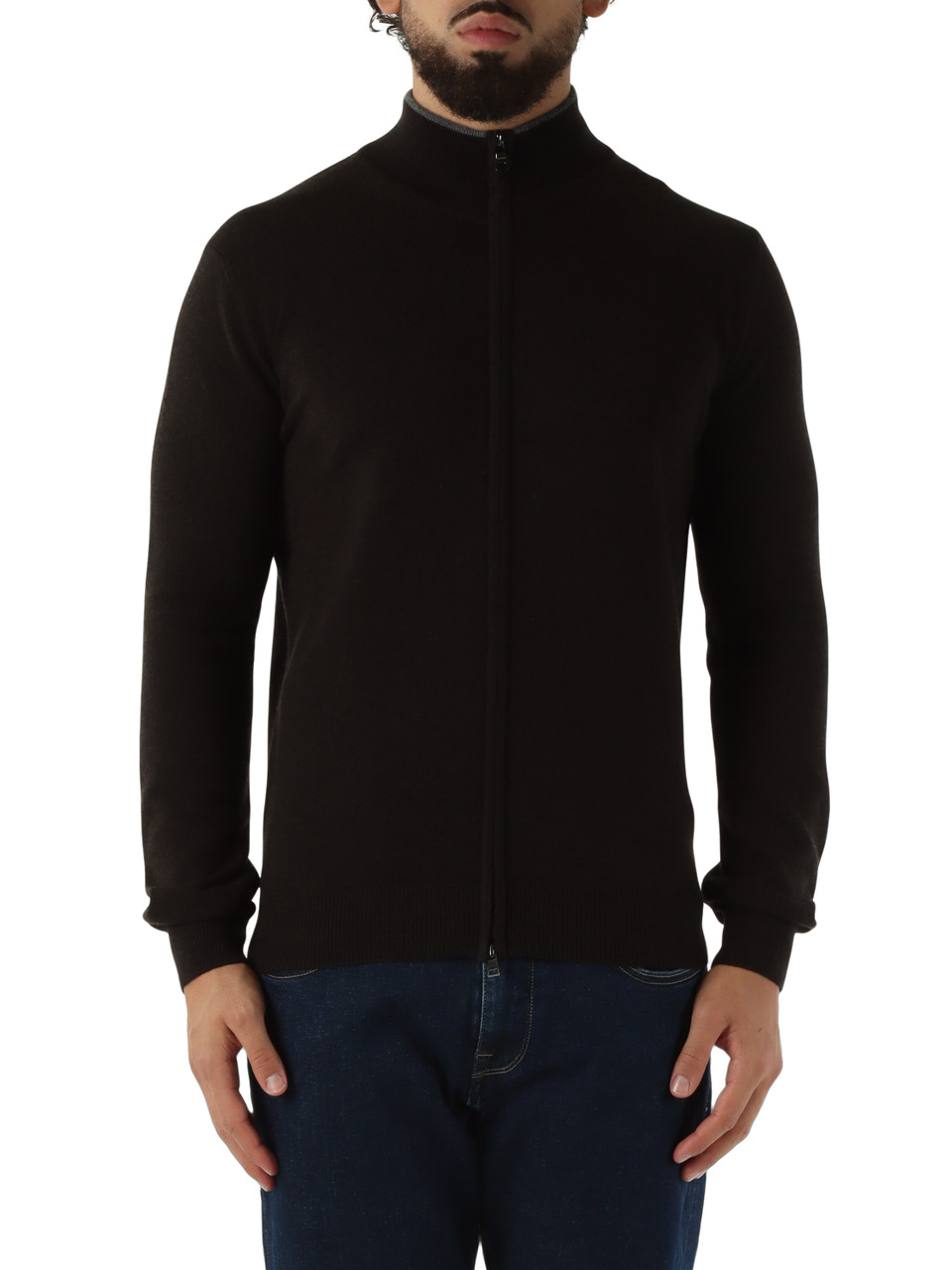 MARRONE | Cardigan in lana merino ultrafine Super 120'S e cashmere MARRONE | Cardigan in lana merino ultrafine Super 120'S e cashmere