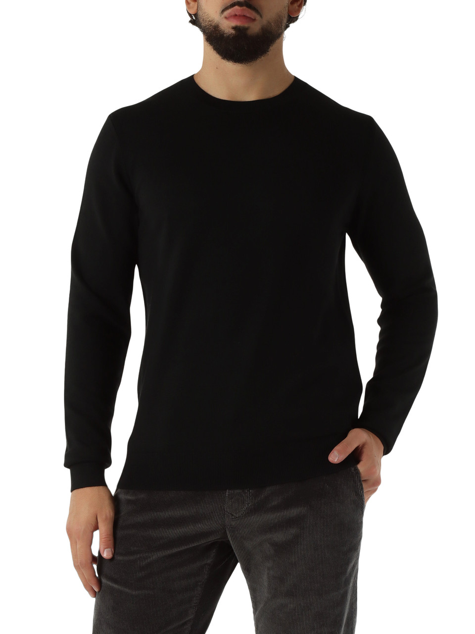 NERO | Maglia girocollo in misto viscosa e cashmere NERO | Maglia girocollo in misto viscosa e cashmere