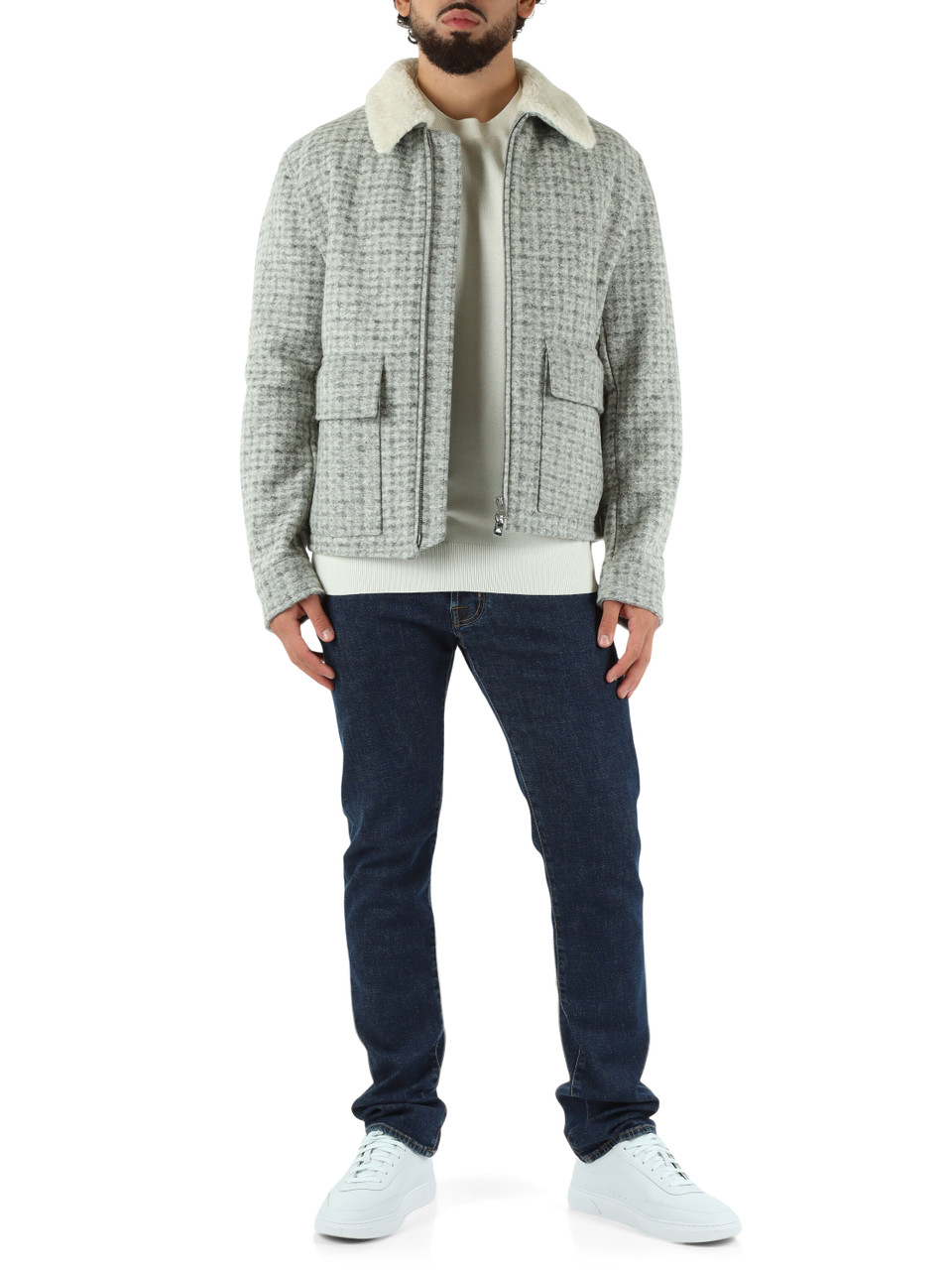 OFF WHITE | Maglia girocollo in cotone, viscosa e seta OFF WHITE | Maglia girocollo in cotone, viscosa e seta