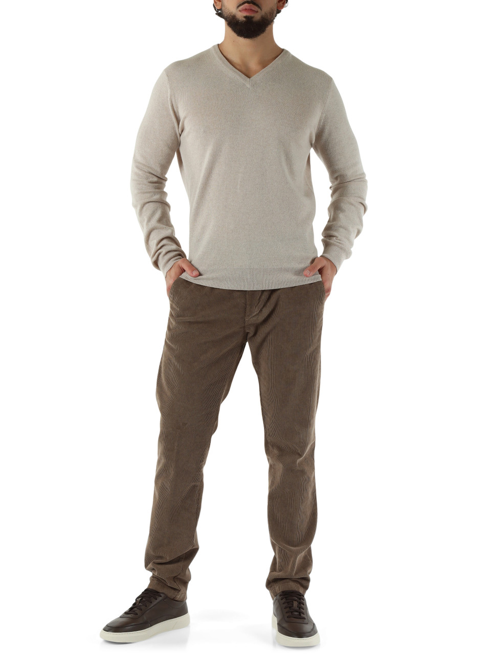 TORTORA | Pantalone VIENNA 126061 in velluto a costine TORTORA | Pantalone VIENNA 126061 in velluto a costine