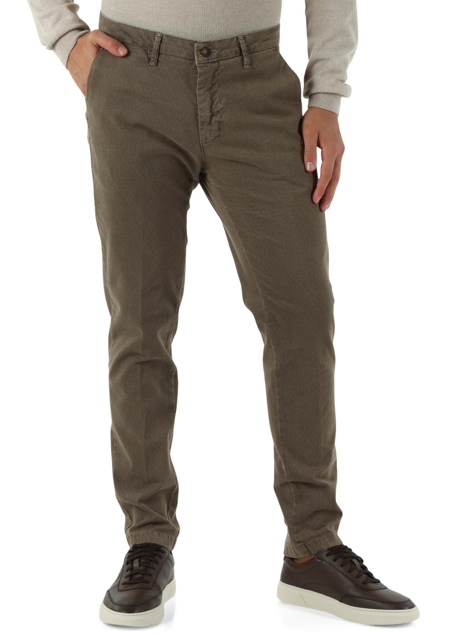 TORTORA | Pantalone VIENNA 126068 in cotone stretch TORTORA | Pantalone VIENNA 126068 in cotone stretch