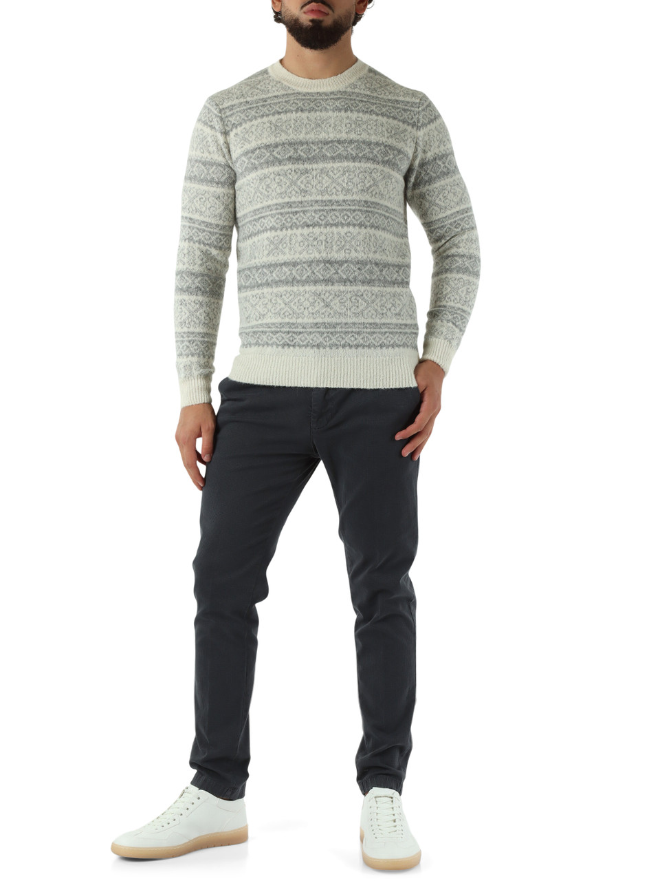 GRIGIO SCURO | Pantalone VIENNA 126068 in cotone stretch GRIGIO SCURO | Pantalone VIENNA 126068 in cotone stretch