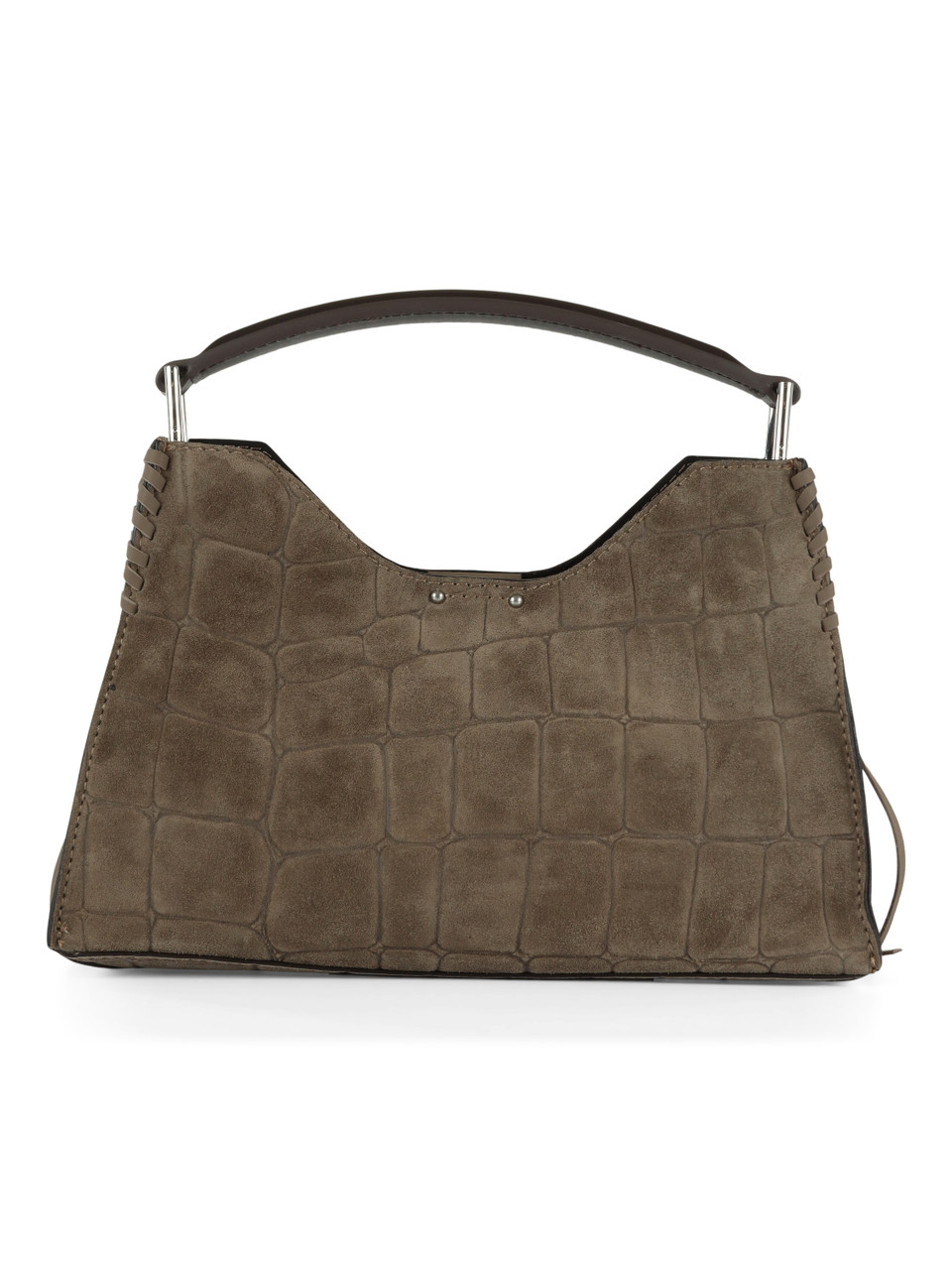 TORTORA | Borsa a mano AURORA Small in suede motivo cocco TORTORA | Borsa a mano AURORA Small in suede motivo cocco