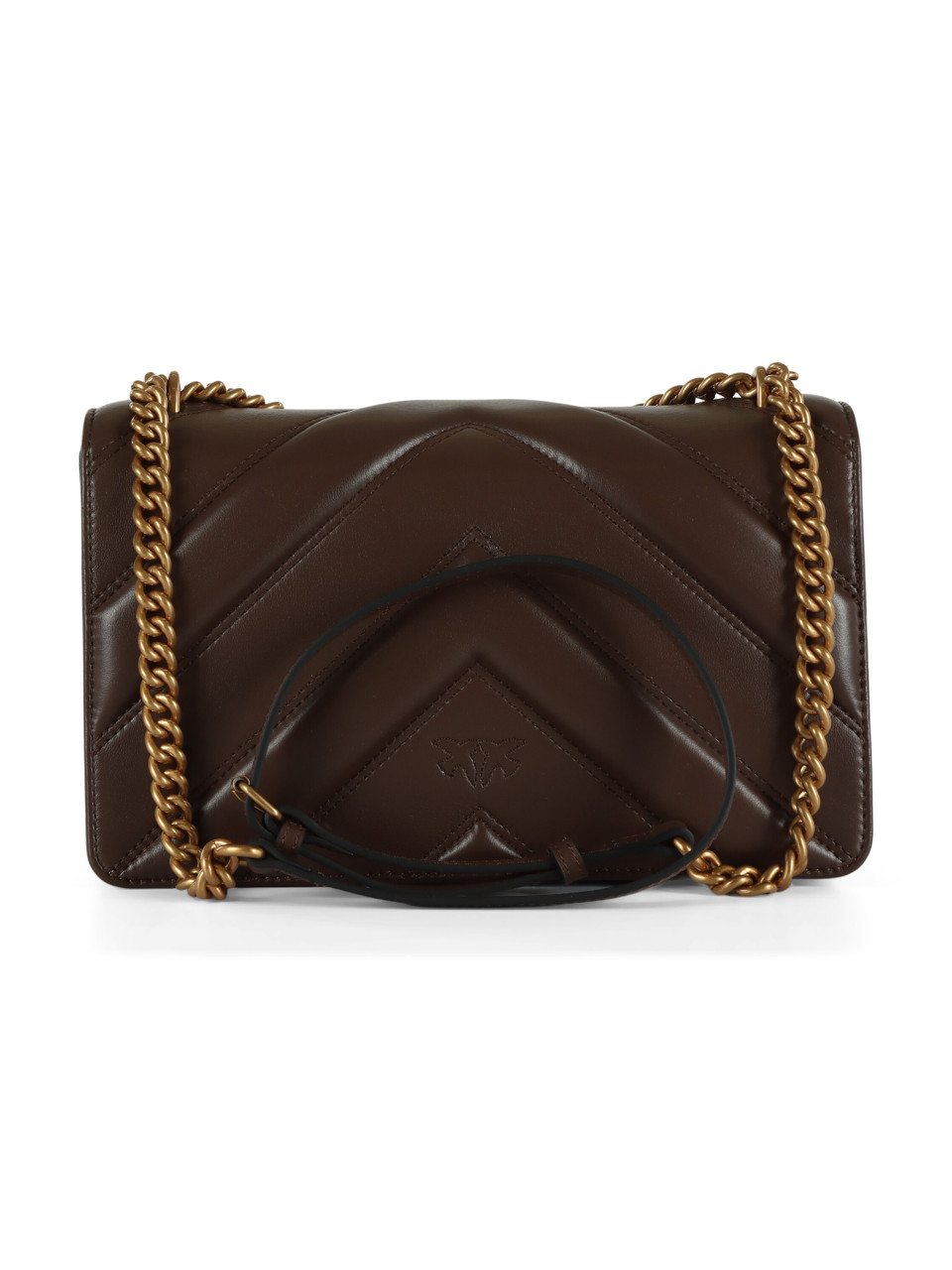 MARRONE | Borsa a tracolla in pelle LOVE ONE CLASSIC LIGHT DC.