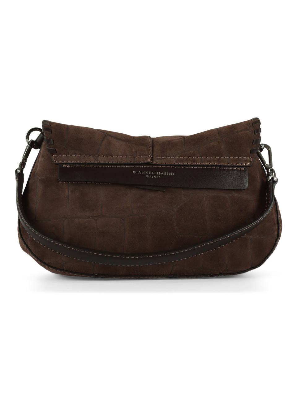 MARRONE | Borsa a spalla HELENA ROUND in suede motivo cocco MARRONE | Borsa a spalla HELENA ROUND in suede motivo cocco
