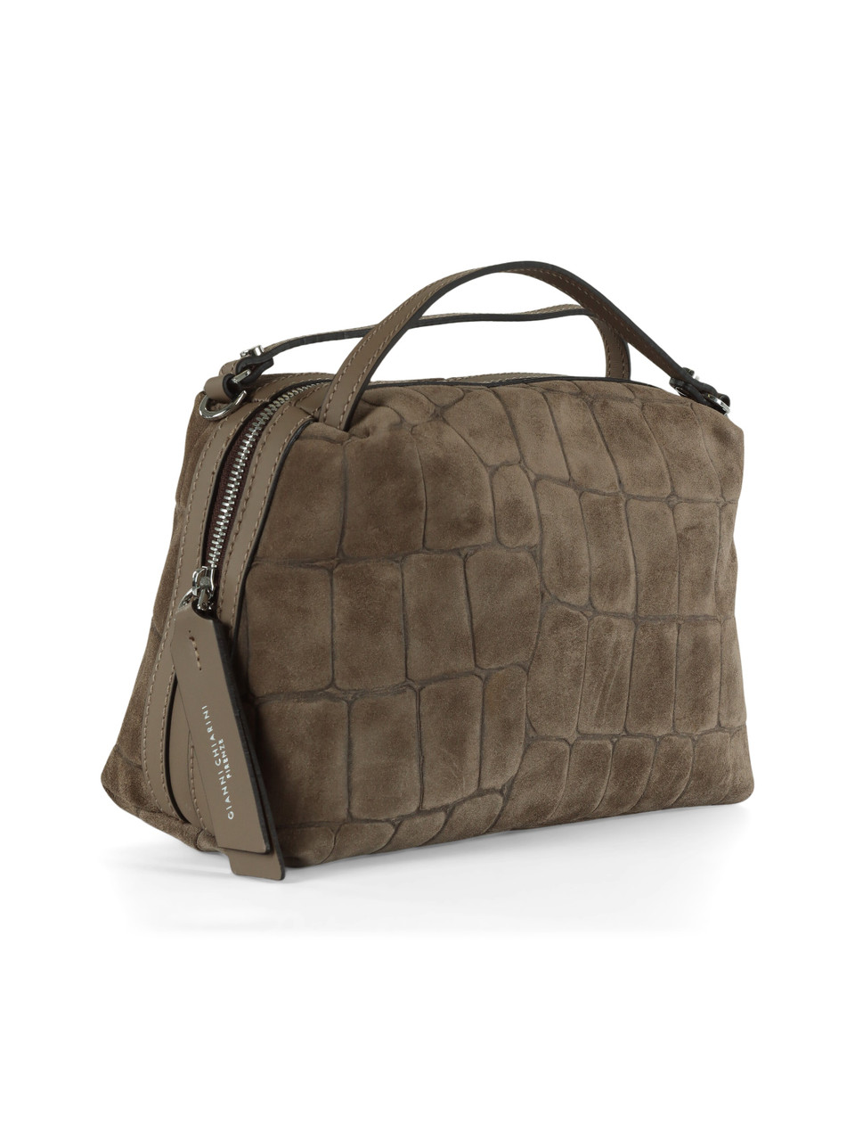 TORTORA | Borsa a mano ALIFA in suede motivo cocco TORTORA | Borsa a mano ALIFA in suede motivo cocco