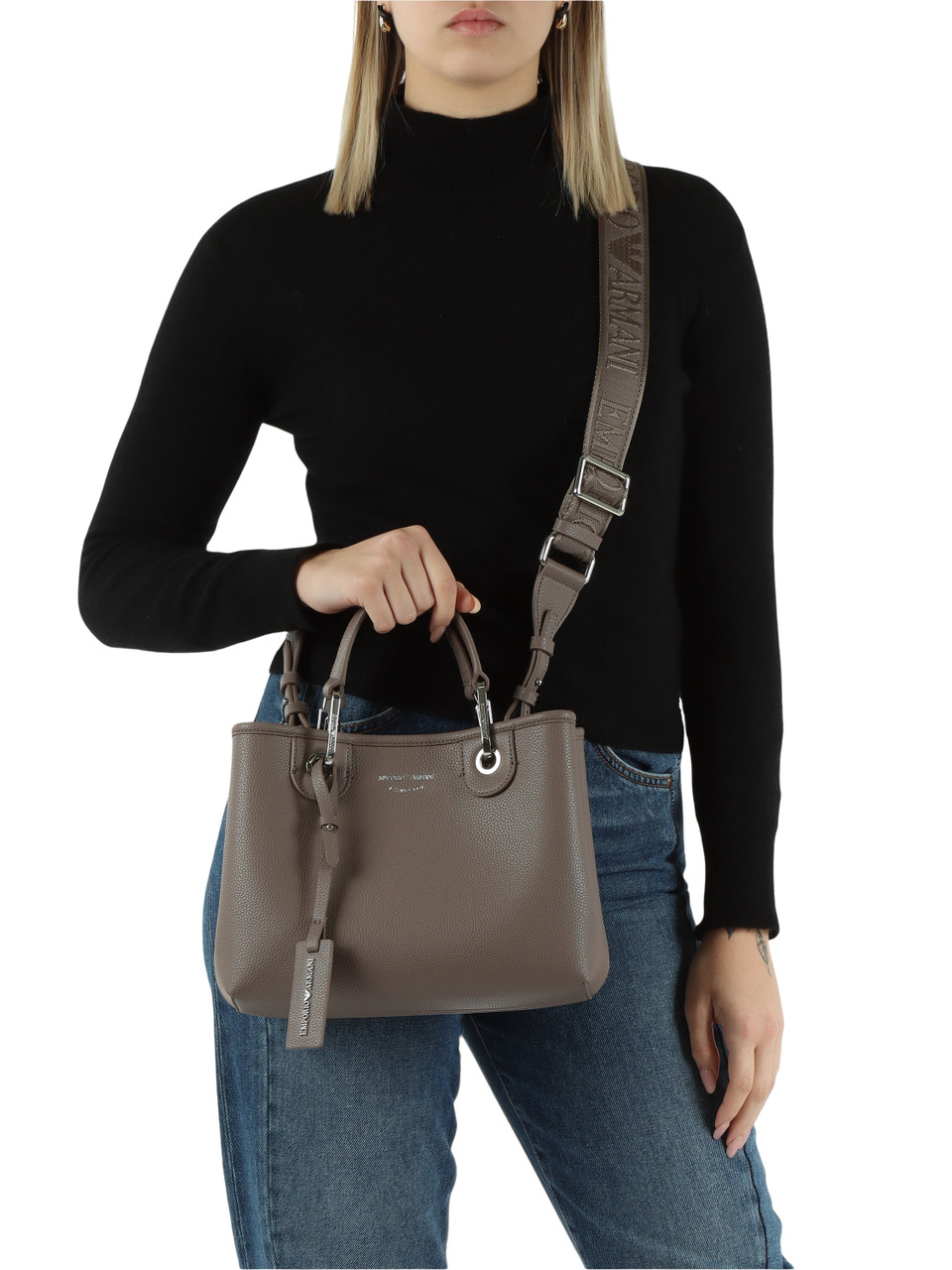 TORTORA | Borsa a mano effetto martellato MyEA Small