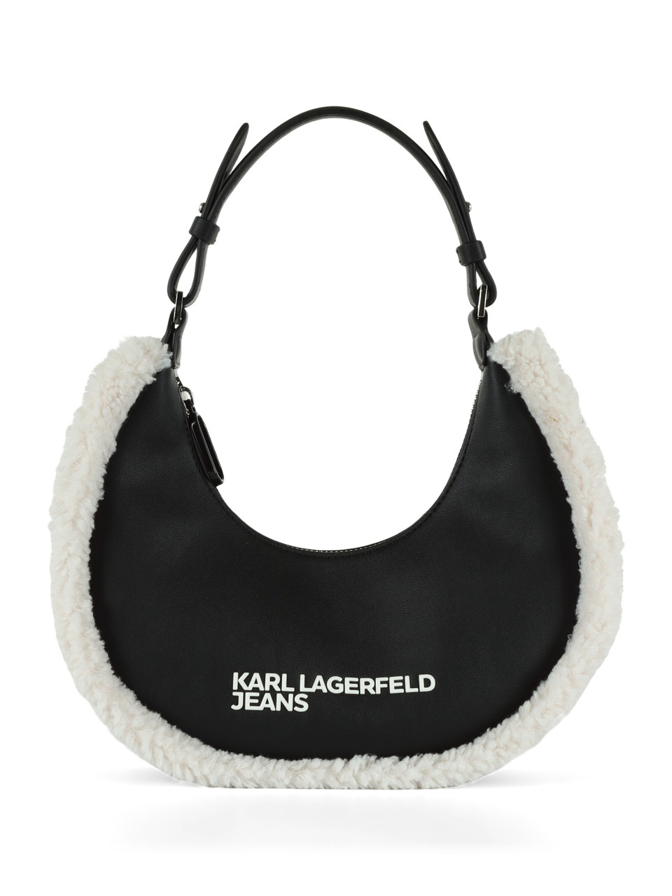 NERO | Borsa a spalla KLJ SHEARLING HALFMOON NERO | Borsa a spalla KLJ SHEARLING HALFMOON