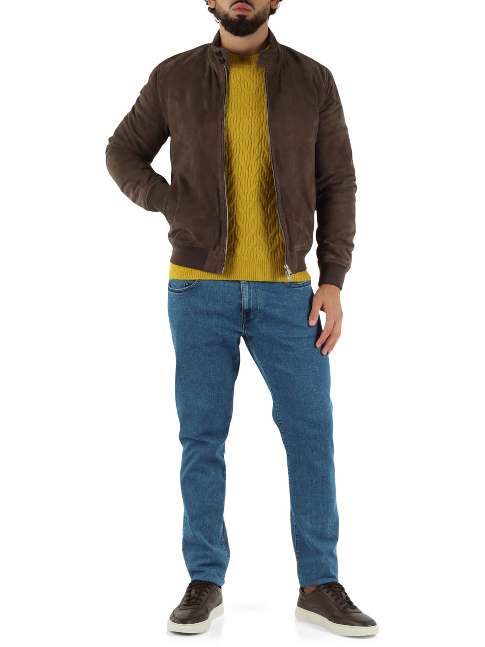 MARRONE | Giacca in suede FRIZ